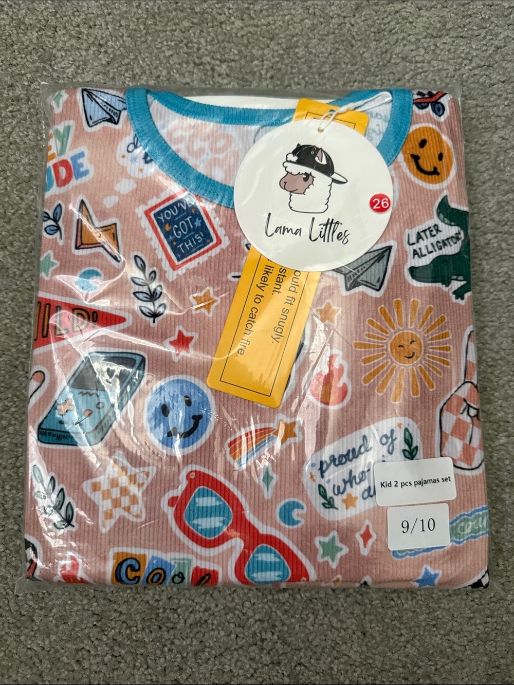 Lama Littles Boys Club Bamboo pajama set long sleeves with pants